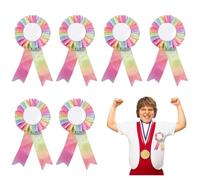 JOZMMZEOOA 6 Piezas Hobby Horse Lazos,Ganador Cinta Premio Ramillete Hobby Horse Decoraciones Lazos Arcoíris,para Espectáculos de Salto Ceremonias Premiación Espectáculos Fiestas Infantiles