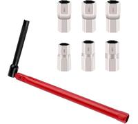 JOZMMZEOOA 6 Piezas Llaves de Tubo Huecas,Llave Tuerca Grifo 8-13MM Multifunctional Faucet Wrench, llave Hexagonal en l,Adecuado para la Instalación y el Mantenimiento de Grifos de Plomería(Rojo)