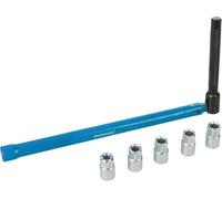 JOZMMZEOOA 6 Piezas Llaves de Tubo Huecas,Llave Tuerca Grifo 8-13MM Multifunctional Faucet Wrench, llave Hexagonal en l,Adecuado para la Instalación y el Mantenimiento de Grifos de Plomería (Azul)