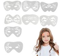 JOZMMZEOOA 8 Piezas Plantilla de Pinturas Cara Plantillas Pintacaras Plantilla de Pintura Ojo Facial Reutilizable Plantillas para Pintura Corporal,Plantilla Pintacaras para Niños Adulto