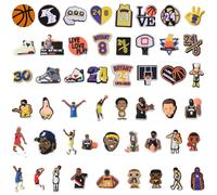 JOZMMZEOOA Adorno Zapatos 50 Piezas PVC Shoe Charms Diseño de Animales de Dibujos Animados Adornos para Zapatos, Accesorios Lindos de Bricolaje para Zuecos Sandalias Zapatos (Baloncesto)