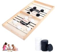 JOZMMZEOOA Air Hockey,Juego de Mesa Hockey Shuffleboard Aéreo Juegos de Madera Juego Tabuleiro de Mesa Multijuegos Set Scacchiera Portatile 2 in 1 Hockey da Tavolo,per Giochi Società
