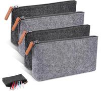 JOZMMZEOOA Estuche ecolar 4 Pieces Felt Pencils Pencil Case with Zip 22 X 12cm Estuches, Colegio Organizador de Papeleria Pencil Case para Papelería, Bolsas de CosméTicos, Bolsas de Almacenamiento