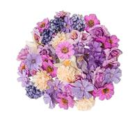 JOZMMZEOOA Flores Artificiales Decoracion 40 Piezas Flores Artificiales Artificiales Realistas Pequeñas,para DIY Vestido Fiesta Decoración Hogar (Serie Morada)