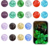 JOZMMZEOOA Luminoso Canicas de Cristal,20 Grano Canicas para Niños Cristal Especiales Mármoles de Cristal Que Brillan Marble Canicas Vidrio Que Brillan Oscuridad,para Juegos Canicas
