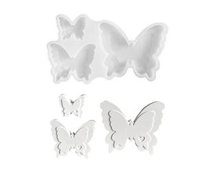 JOZMMZEOOA Mariposa Moldes de Silicona para Velas,3 Tamaños Molde Velas Yeso Molde Silicona Velas Hacer Velas Caseras Kit Adecuada para Hacer Adornos,Velas Como Regalos de Pascua Decor