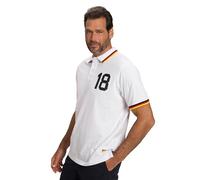 JP 1880 810035 - Polo para Hombre, Tallas Grandes, Tallas Grandes, Talla L-8XL, Jay-PI, fútbol, Copa del Mundo, Media Manga, Schneeweiß, XXXL