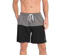 JP 1880 Bañador en Contraste Corto, Negro, 6X-Large para Hombre