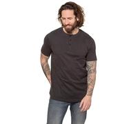 JP 1880 Basic-Henley, Camiseta 1/2 Hombre, Anthrazit,