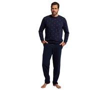 JP 1880 Bauch-Schlafanzug, Zweiteiler, Longsleeve, elastischer Saum, Lange Hose, bis 8 XL Juego de Pijama, Imperial Navy, 6XL para Hombre