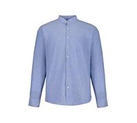 JP 1880 Camisa de Mezcla de Lino, Manga Larga, Cuello alzado, Modern Fit Azul grisáceo 7XL 790394710-7XL