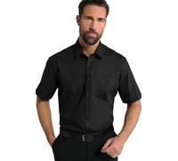 JP 1880 Camisa, de Negocios, no Requiere Planchado, Cuello inglés, Manga Corta, Corte cómodo, hasta 8XL Negro 6XL 804891100-6XL