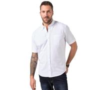 JP 1880 Camisa de piqué, FLEXNAMIC®, Media Manga, Cuello Abotonado, Modern Fit Blanco Nieve 5XL 826595201-5XL