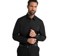 JP 1880 Camisa JP1880, ejecutiva, no precisa plancharse, Cuello Kent, Manga Larga, Ajuste cómodo, hasta la Talla 8XL Negro 7XL 804890100-7XL