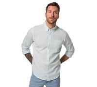 JP 1880 Camisa, Manga Larga, Mezcla de Lino, Cuello Abotonado, Modern Fit Azul Hielo XL 782629720-XL