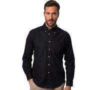 JP 1880 Camisa Manga Larga, Mezcla de Lino, Cuello Abotonado, Ajuste Moderno Marina Oscuro 5XL 782629730-5XL