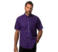 JP 1880 Camisa, Media Manga, Mezcla de Lino, Cuello Abotonado, Modern Fit Lila Violeta 6XL 782692744-6XL