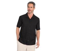 JP 1880 Camisa, Media Manga, Mezcla de Lino, Cuello Cubano, Ajuste Moderno Negro 7XL 805724130-7XL