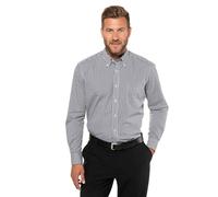 JP 1880 Camisa, Negocios, Cuadros de Vichy, Corte cómodo Negro 3XL 722859130-3XL