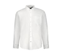 JP 1880 Camisa para Hombre de Tallas Grandes Tallas Grandes para Hombre de la L-8XL, Manga Larga, Mezcla de Lino, Cuello Alto, Corte Moderno 790394, Blanco Nieve., 5XL