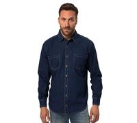 JP 1880 Camisa Vaquera, Manga Larga, Cuello Kent, Corte Moderno, hasta la Talla 8 XL Vaquero Azul Oscuro 6XL 822885903-6XL