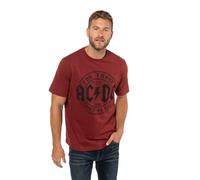 JP 1880 Camiseta, Camiseta de Banda, ACDC, Media Manga Rojizo 7XL 723268530-7XL