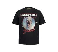 JP 1880 Camiseta, Camiseta del Grupo, Scorpions, Media Manga Negro XXL 818525100-XXL