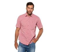 JP 1880 Camiseta de Cuadros para Hombre, Tallas Grandes, Tallas Grandes, Tallas L-8XL, Manga Larga, Cuello Abotonado, Ajuste Moderno, hasta 8 XL 748509, Salsa, 6XL