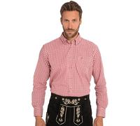 JP 1880 Camiseta de Cuadros para Hombre, Tallas Grandes, Tallas Grandes, Tallas L-8XL, Manga Larga, Cuello Abotonado, Ajuste Moderno, hasta 8 XL 748509, Rojo Claro, XXXXXXL