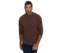 JP 1880 Hasta la Talla 8XL, Camiseta de Manga Larga, Top Deportivo con Logotipo Bordado, básico, Cuello Redondo, Ajuste Regular, algodón Espresso 8XL 702559119-8XL