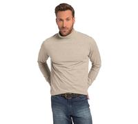 JP 1880 Camiseta de Manga Larga, Cuello Alto, Jersey Jaspeado, Natural Melange, XXL para Hombre