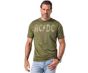 JP 1880 Camiseta para Hombre, Tallas Grandes, Tallas Grandes Menswear L-8XL JP1880, Camiseta bandshirt, AC-DC, Media Manga, Aspecto Vintage, hasta 8 XL
