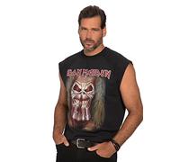 JP 1880 Camiseta sin Mangas, Grupo de música, Iron Maiden Negro 4XL 818568100-4XL