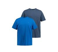JP 1880 Camisetas, básicas, Pack de 2, Cuello en V, Manga al Codo Azul L 711318730-L