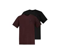 JP 1880 Camisetas, básicas, Pack de 2, Cuello en V, Manga al Codo, hasta la 8 XL borgoña 6XL 711318110-6XL