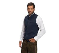 JP 1880 Chaleco de traje regional para hombre, con cuello alto, bordado, azul marino, 7XL, azul marino, XXXXXXXL