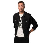 JP 1880 Chaqueta Vaquera 4 Bolsillos, Tapeta de Botones Negro 6XL 836791100-6XL