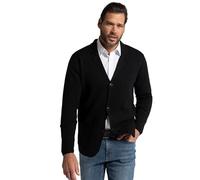 JP 1880 Stricksakko, Flexnamic, Milano-Strick, Reverskragen, bis 8 XL Cardigans, Negro, Hombres