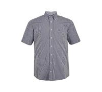 JP 1880 Halbarm-Hemd, Vichykaro Camiseta 1/1, Schwarz, XXXXXXXXL para Hombre