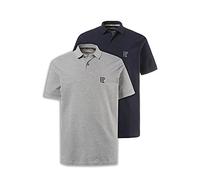 JP 1880 Polos, Basic, Paquete de 2, piqué, algodón Peinado Marina Oscuro 5XL 704317730-5XL
