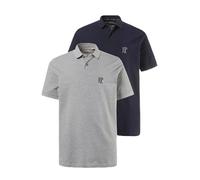 JP 1880 Polos, Basic, Paquete de 2, piqué, algodón Peinado Marina Oscuro XL 704317730-XL