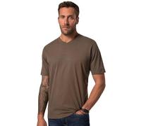 JP 1880 T-Shirt, Basic, V-Ausschnitt, bis 8XL Camiseta, Gris Pardo, XXL Hombres