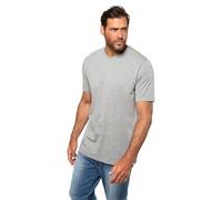 JP 1880 Camiseta, básica, Cuello de Pico, hasta la Talla 8 XL Mezcla Gris 5XL 702415123-5XL