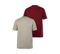 JP 1880 Hasta la Talla 8XL, Paquete Doble de Camisetas, Camiseta básica de Tela de Jersey, Cuello Redondo, Ajuste cómodo Rojo Oscuro 3XL 702637545-3XL
