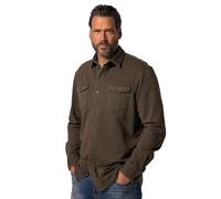JP 1880 Hemd, Kent, MF, Cowboynähte, Pattentaschen, Sweat, 1/1 Camisa, Avellana, 8XL Hombres