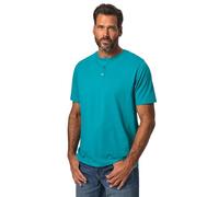 JP 1880 Hombre Tallas Grandes Tallas Grandes Menswear L-8XL JP1880 Henley, básico, Tira de Botones, Media Manga, hasta 7 XL 726695, Turquesa, XXL
