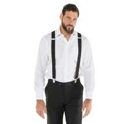 JP 1880 Hosenträger, Verstärkte Clips, Längenverstellbar Suspenders, Negro, Talla única Hombres