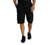 JP 1880 Jay-pi Sweat-cargobermuda, Homewear, Cintura elástica, Bolsillos Cargo Pantalones Cortos, Negro, L para Hombre