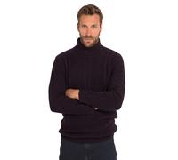JP 1880 Jersey de Cuello Alto, Mezcla de Lana, patrón Frontal Trenzado Suéter, Grosella Negra, 7XL Grande para Hombre