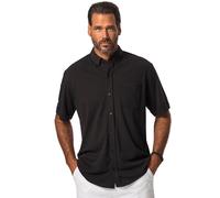 JP 1880 Camisa de piqué, FLEXNAMIC®, Media Manga, Cuello Abotonado, Modern Fit, hasta la Talla 8 XL Negro 8XL 826595100-8XL